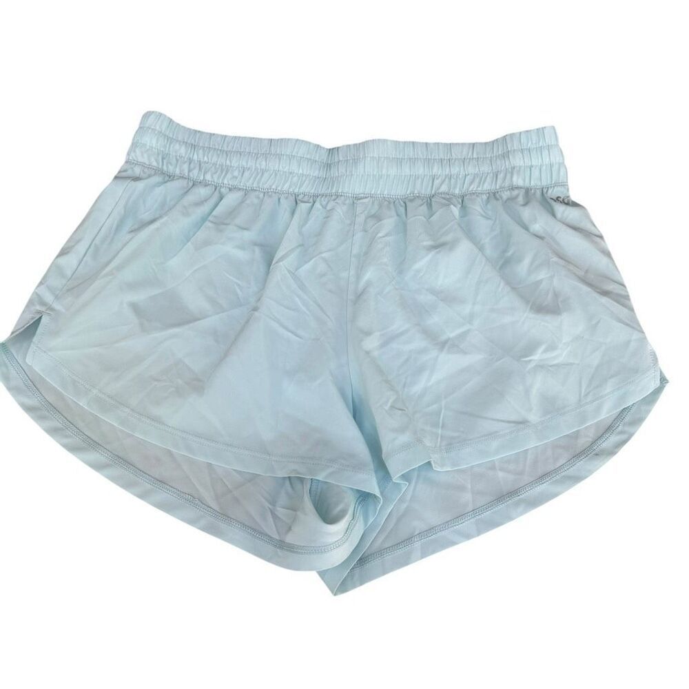 DSG Women’s Mid Rise Stride 3” Running Shorts in cyan glass size M NWT